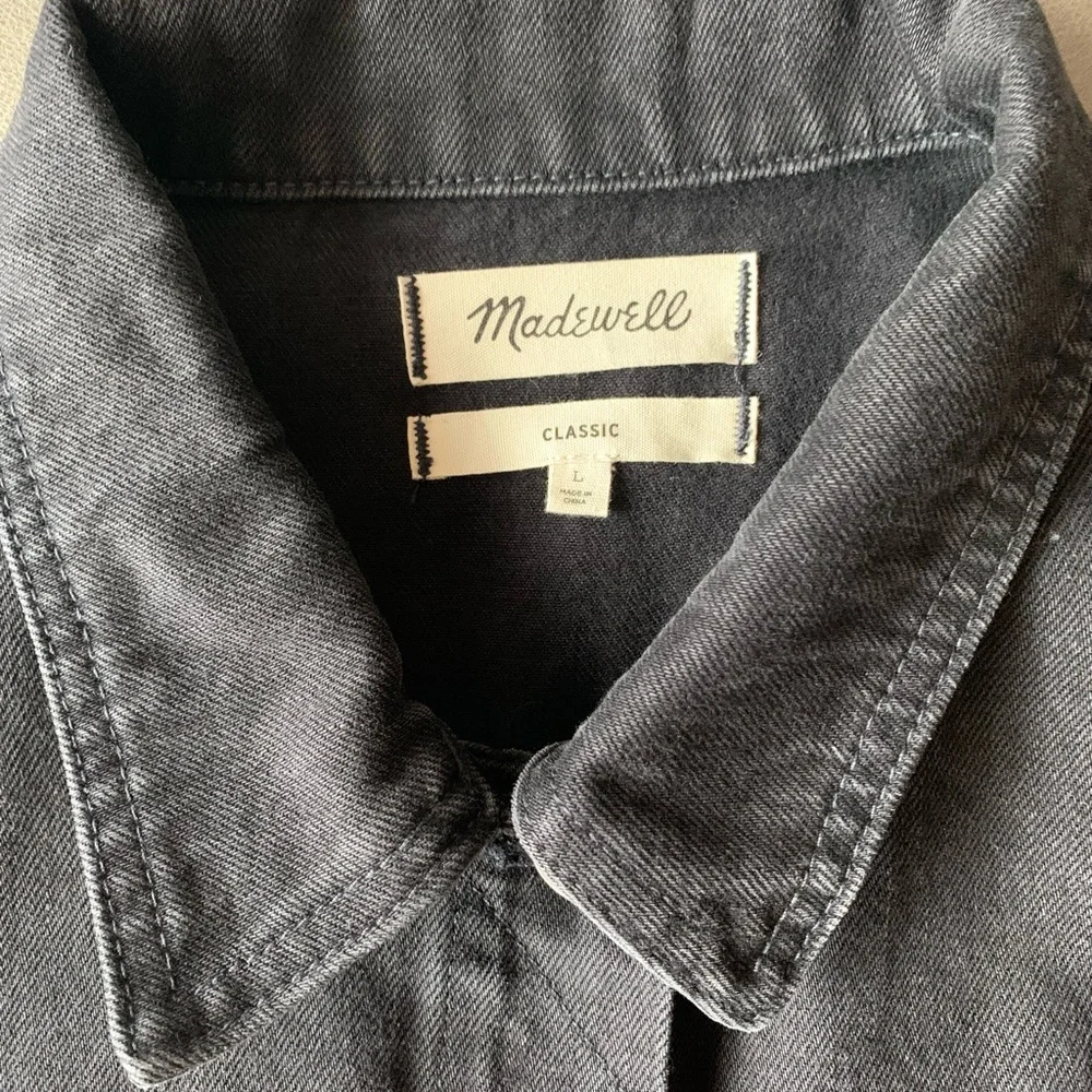 Madewell Black Denim Jacket Size L - Picture 4 of 5